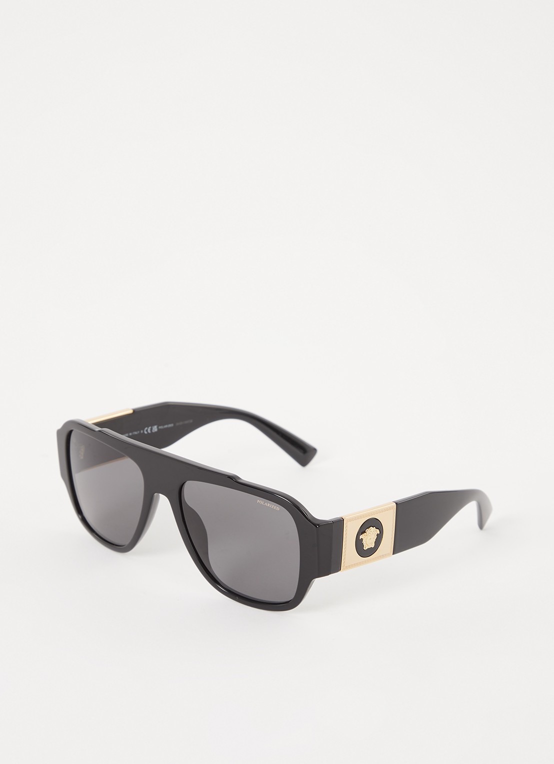 Versace Piloten zonnebril gepolariseerd VE4436U  - voorkant zwart