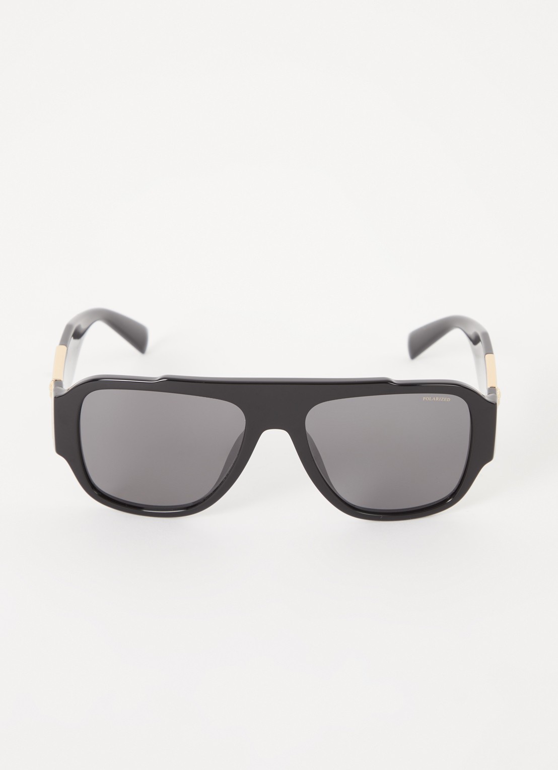 Versace Piloten zonnebril gepolariseerd VE4436U  - voorkant 2 zwart