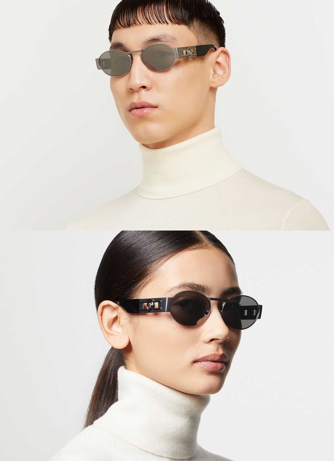 Versace Retro zonnebril VE2264 - voorkant 2 middengrijs