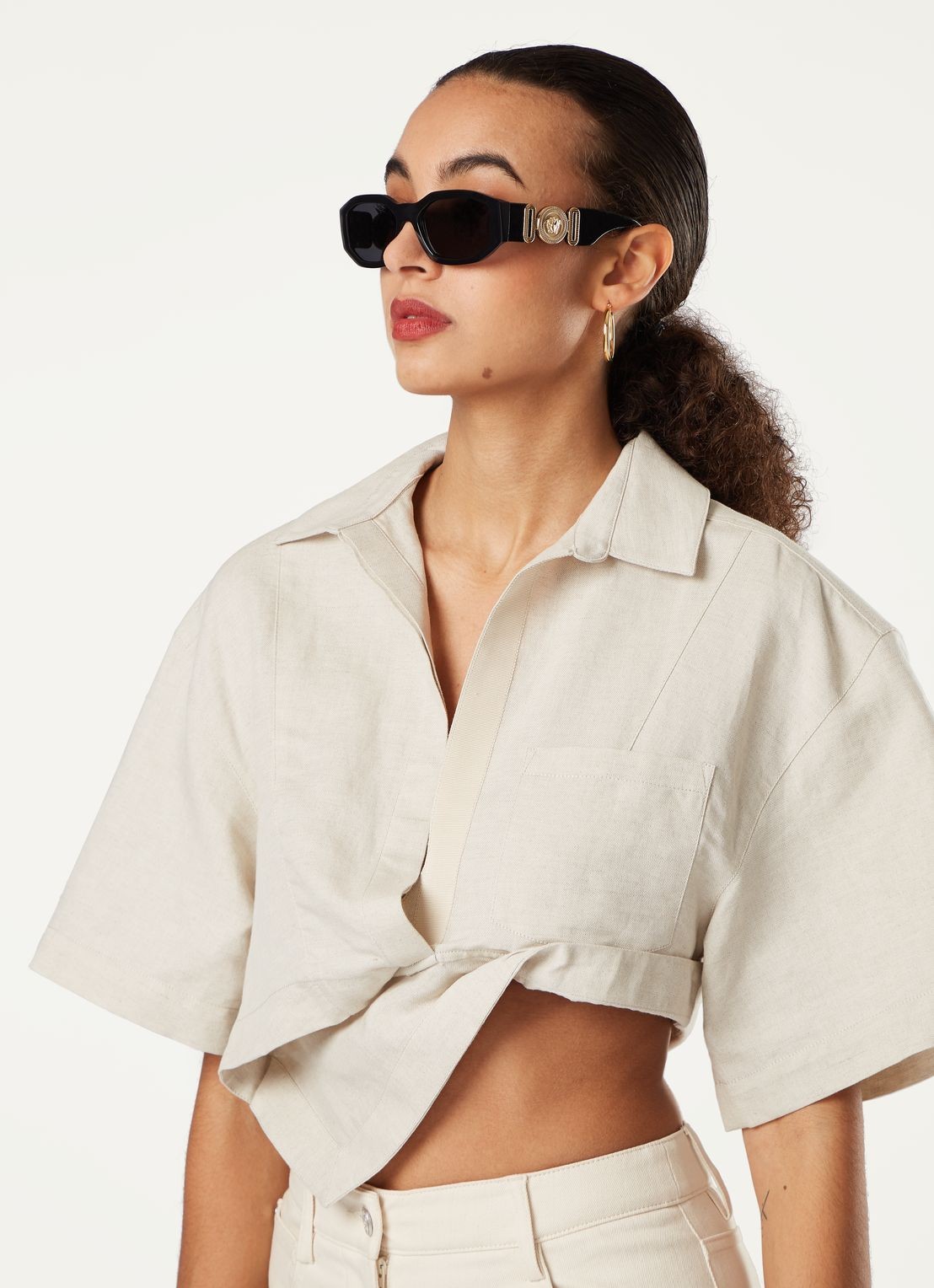 Versace Retro zonnebril VE4361 - voorkant 2 zwart