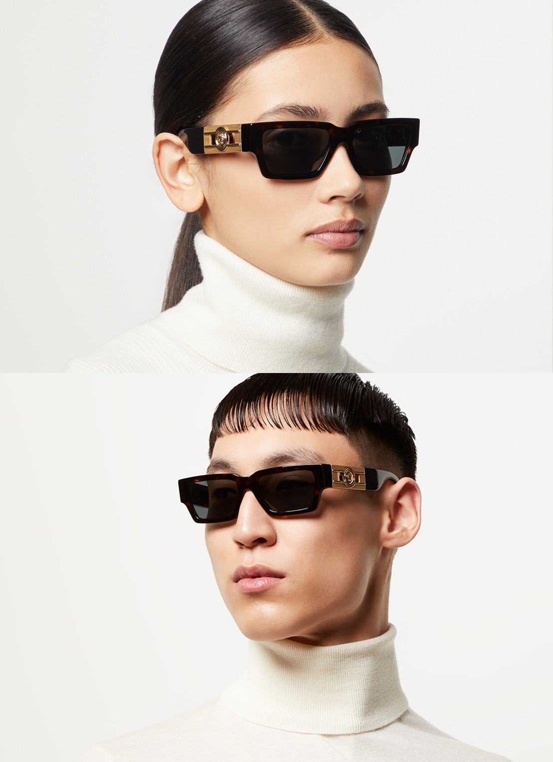 Versace Retro zonnebril VE4459 - voorkant 5 donkerbruin