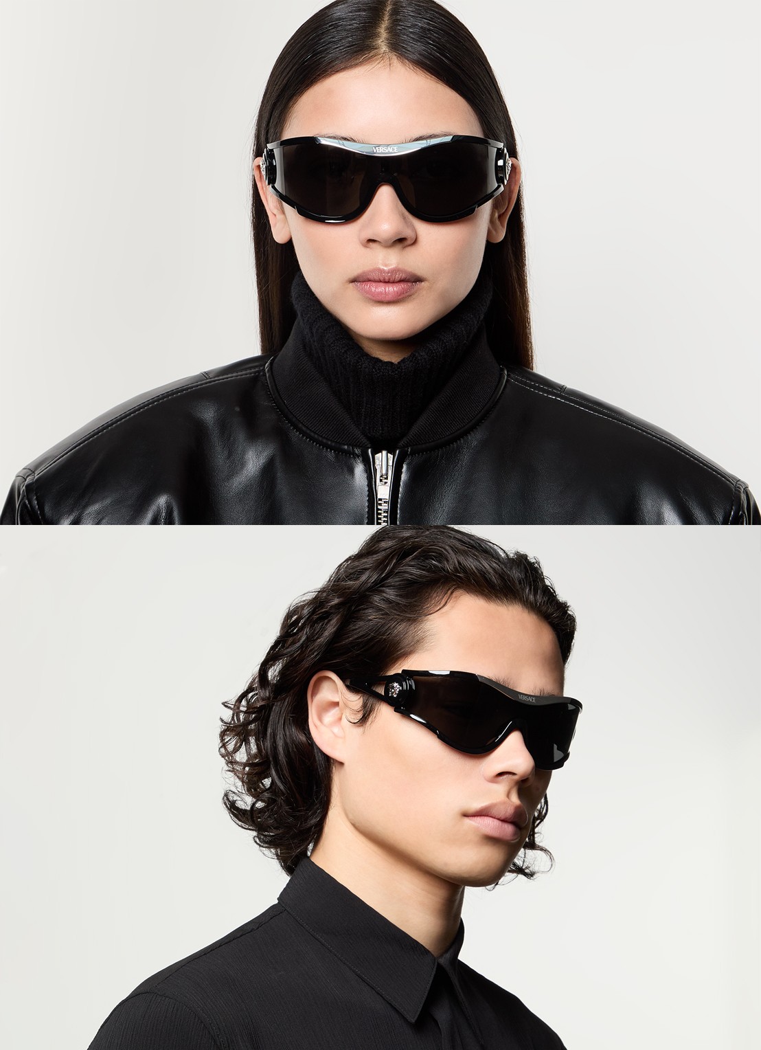 Versace Shield zonnebril VE4475 - voorkant 2 zwart