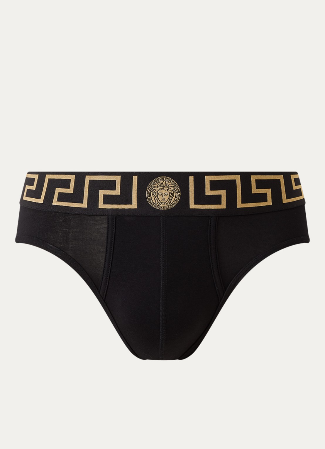 Versace Slip met logoband - voorkant zwart