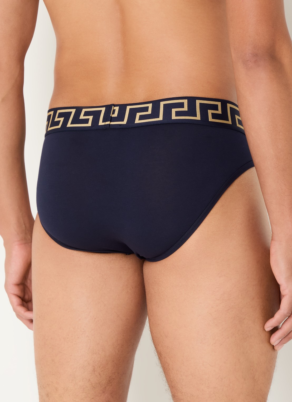 Versace Slip met logoband - achterkant 2 donkerblauw