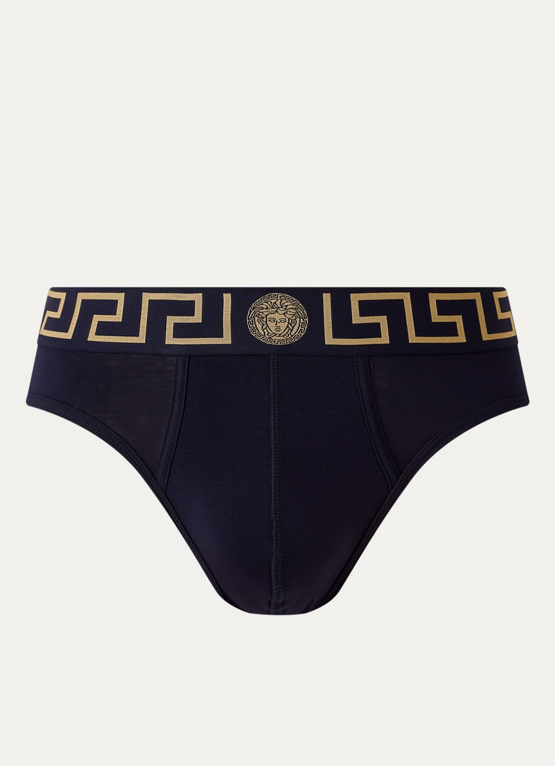 Versace Slip met logoband - voorkant donkerblauw