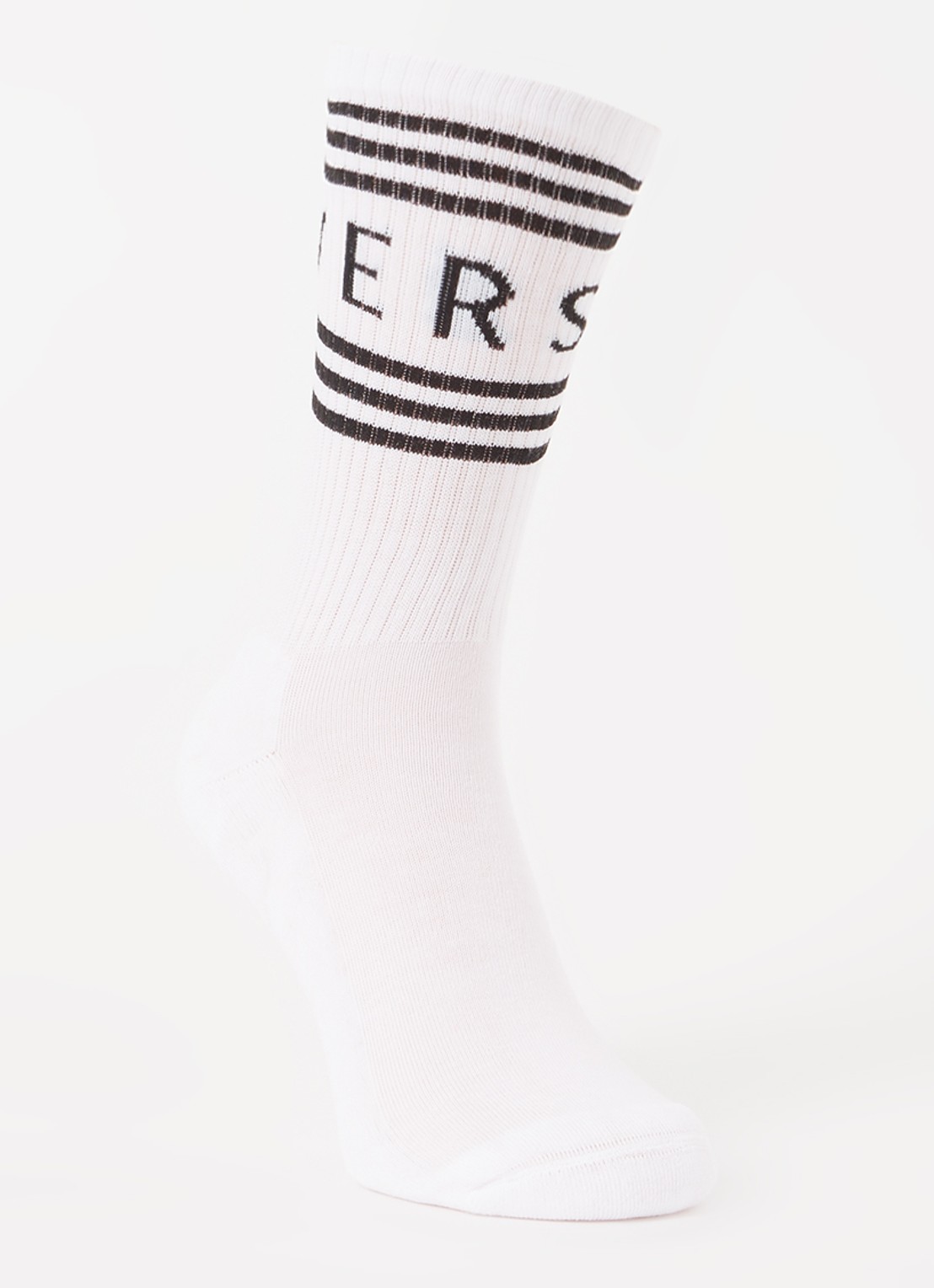 Versace Sportsokken met logo  - voorkant wit