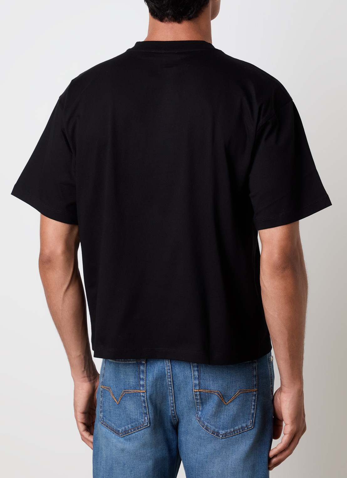 Versace T-shirt met logoborduring - achterkant 5 zwart