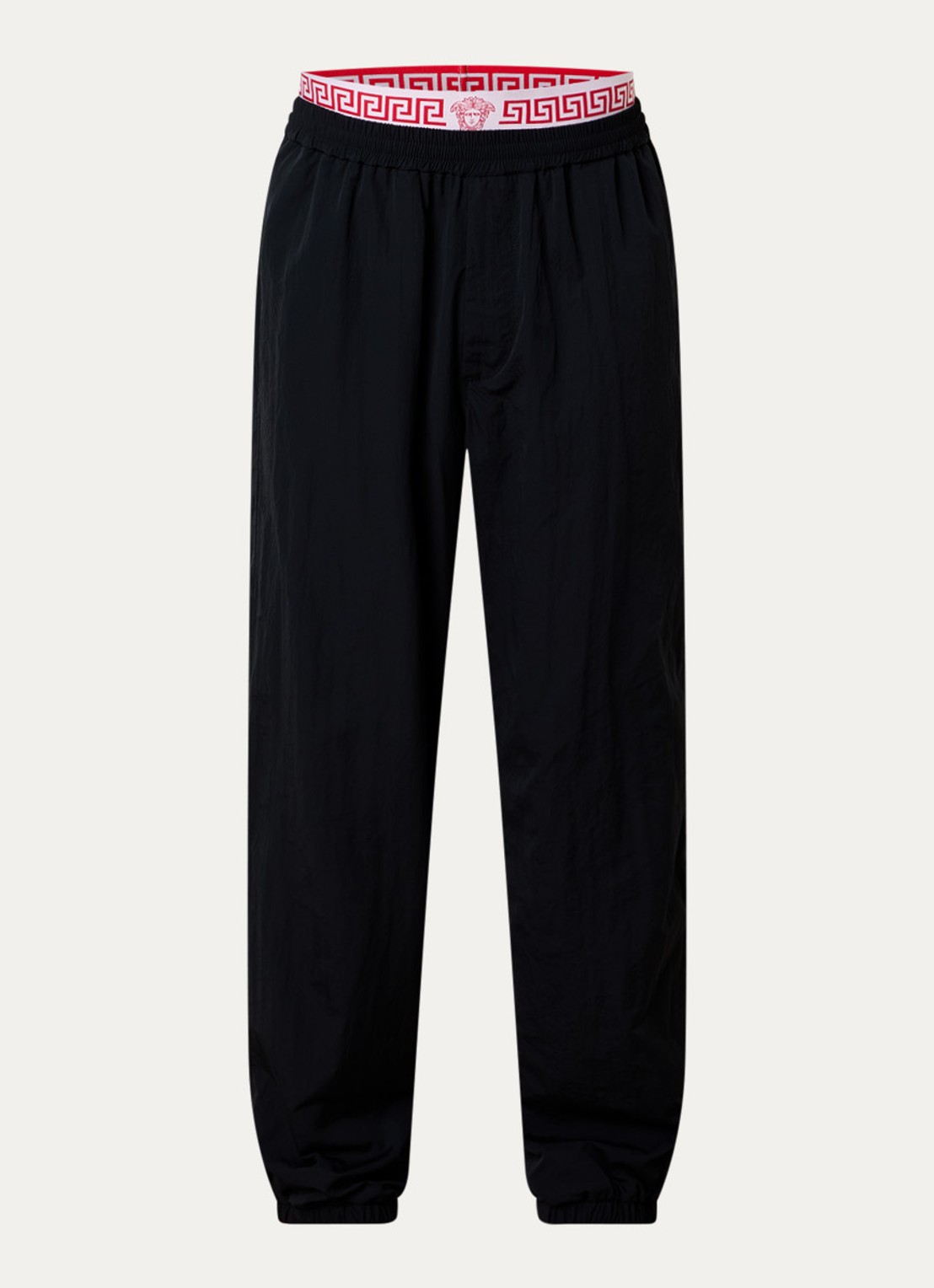 Versace Wide fit trackpants met steekzakken en logo - voorkant 5 zwart