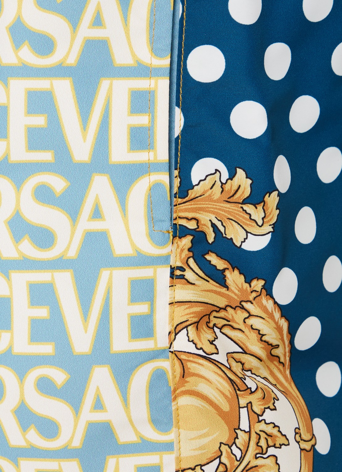 Versace Zwemshorts met logoprint en steekzakken - detail 2 blauw
