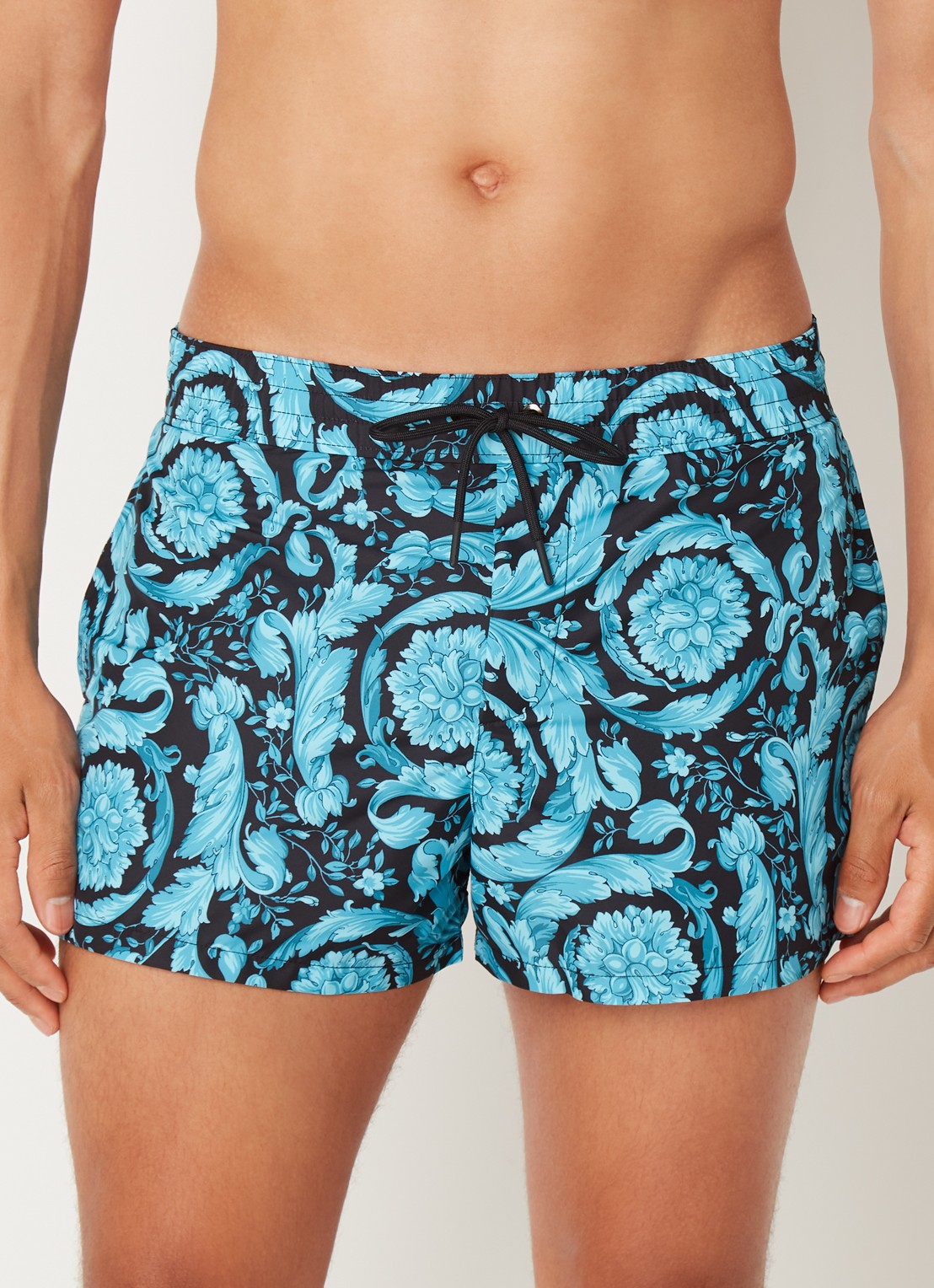 Versace Zwemshorts met print en steekzakken - detail 3 blauw