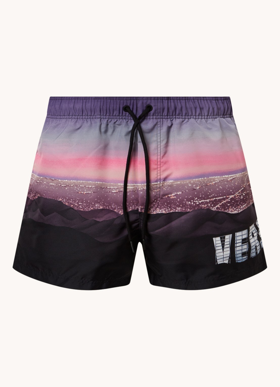 Versace Zwemshorts met print en steekzakken - voorkant 3 paars