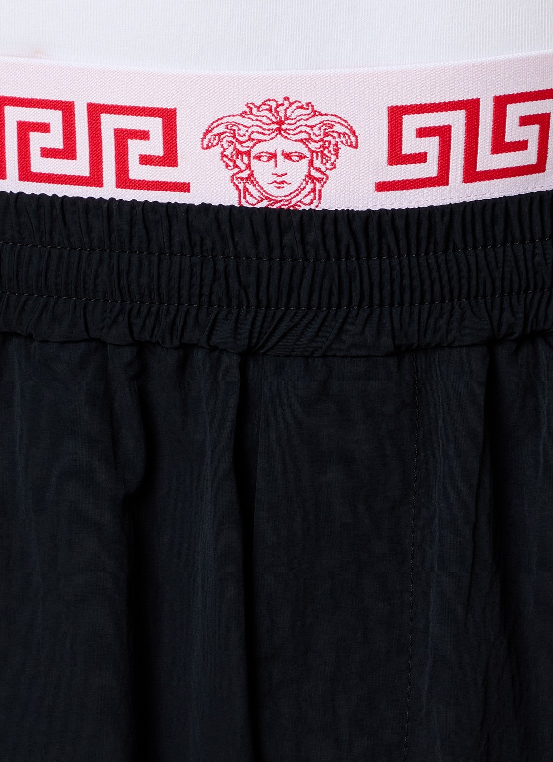 Versace Zwemshorts met steekzakken en logo - detail 5 zwart