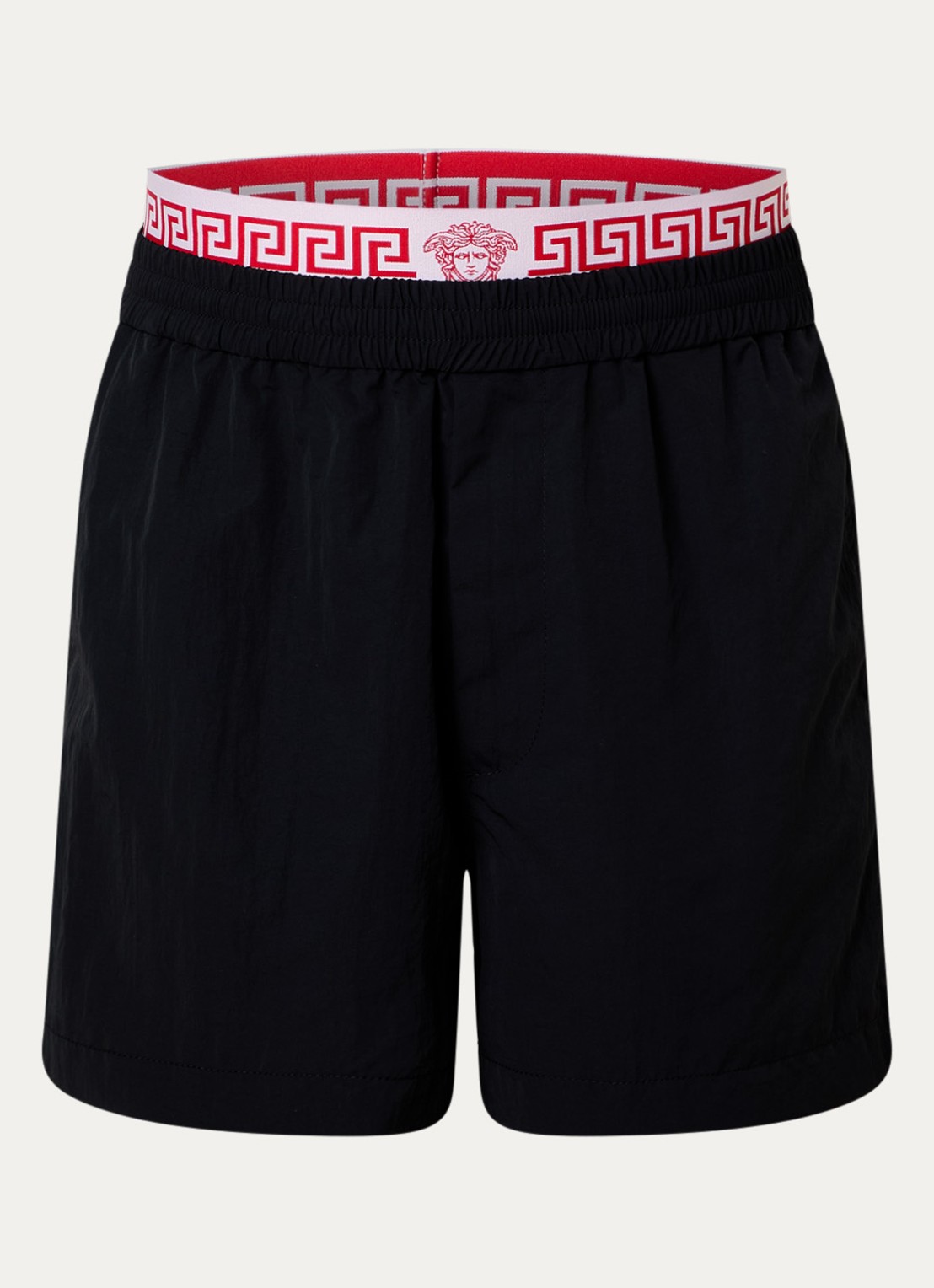 Versace Zwemshorts met steekzakken en logo - voorkant zwart
