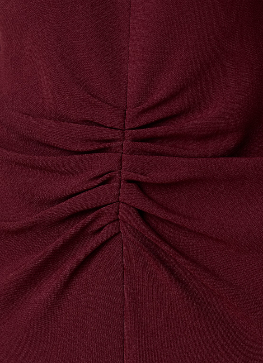 Victoria Beckham Bela midi jurk met gedrapeerd detail - detail 2 bordeauxrood