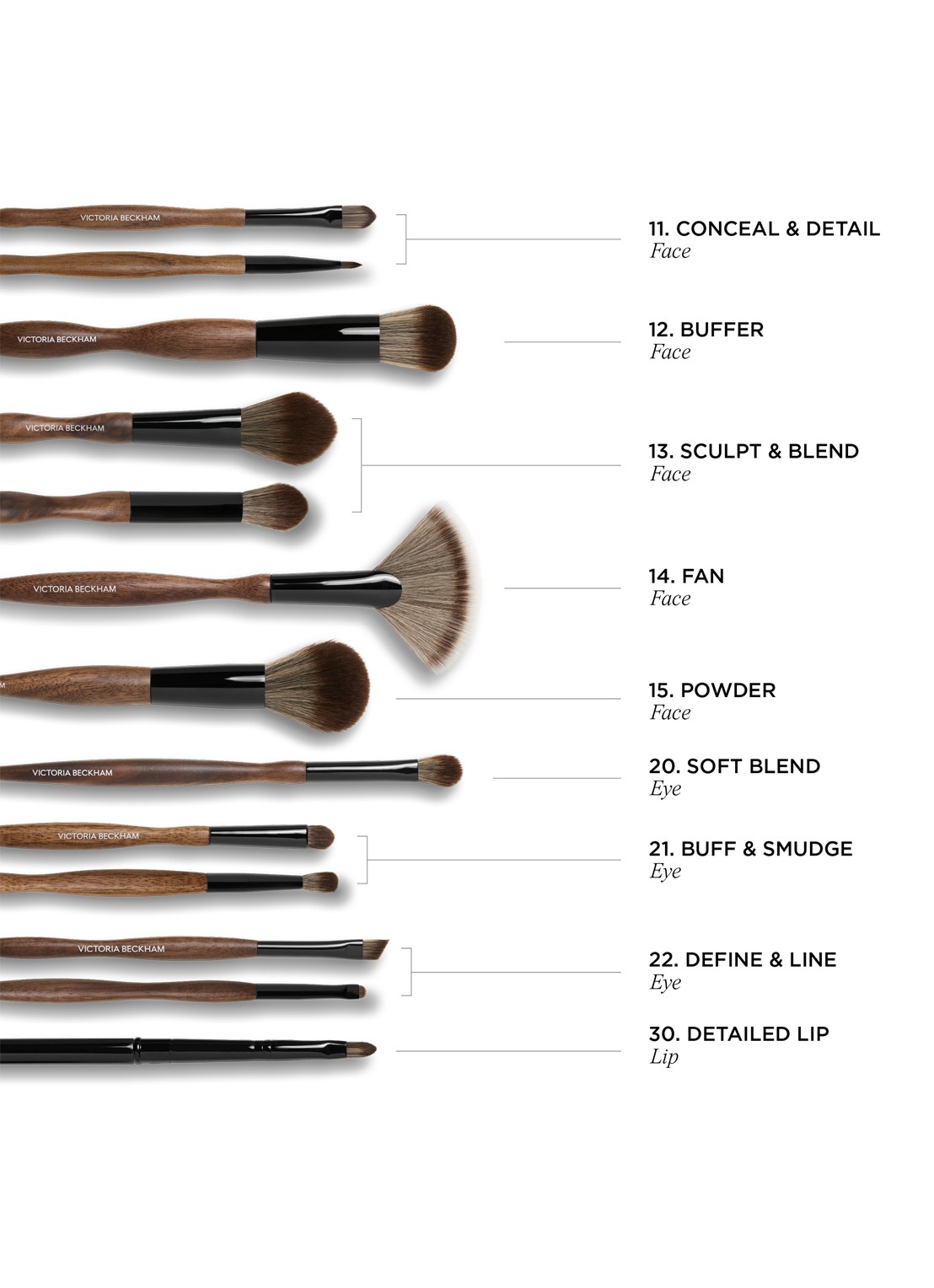 Victoria Beckham Brush Collection - detail 3 20 soft blend