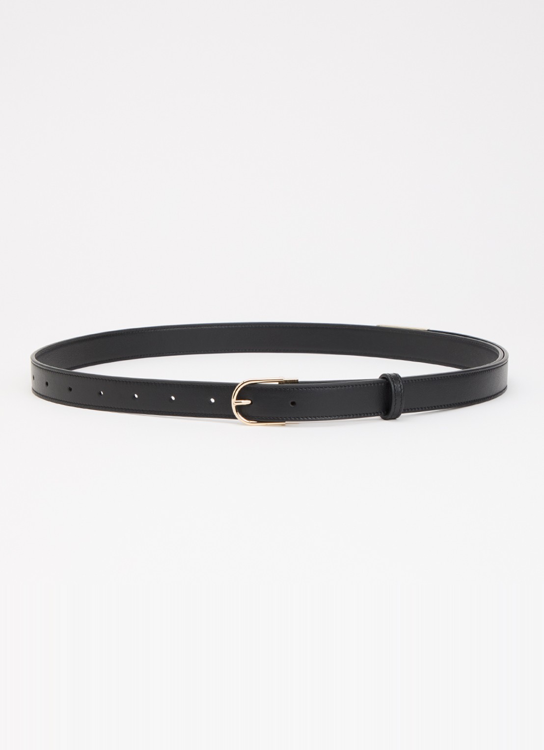 Victoria Beckham Dorian B Finite riem van leer - voorkant zwart