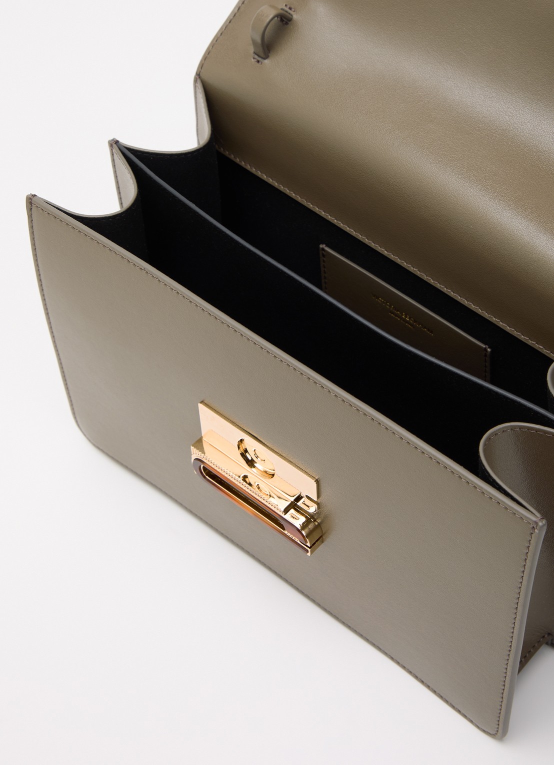 Victoria Beckham Dorian handtas van kalfsleer met afneembare schouderriem - detail 5 olijfgroen