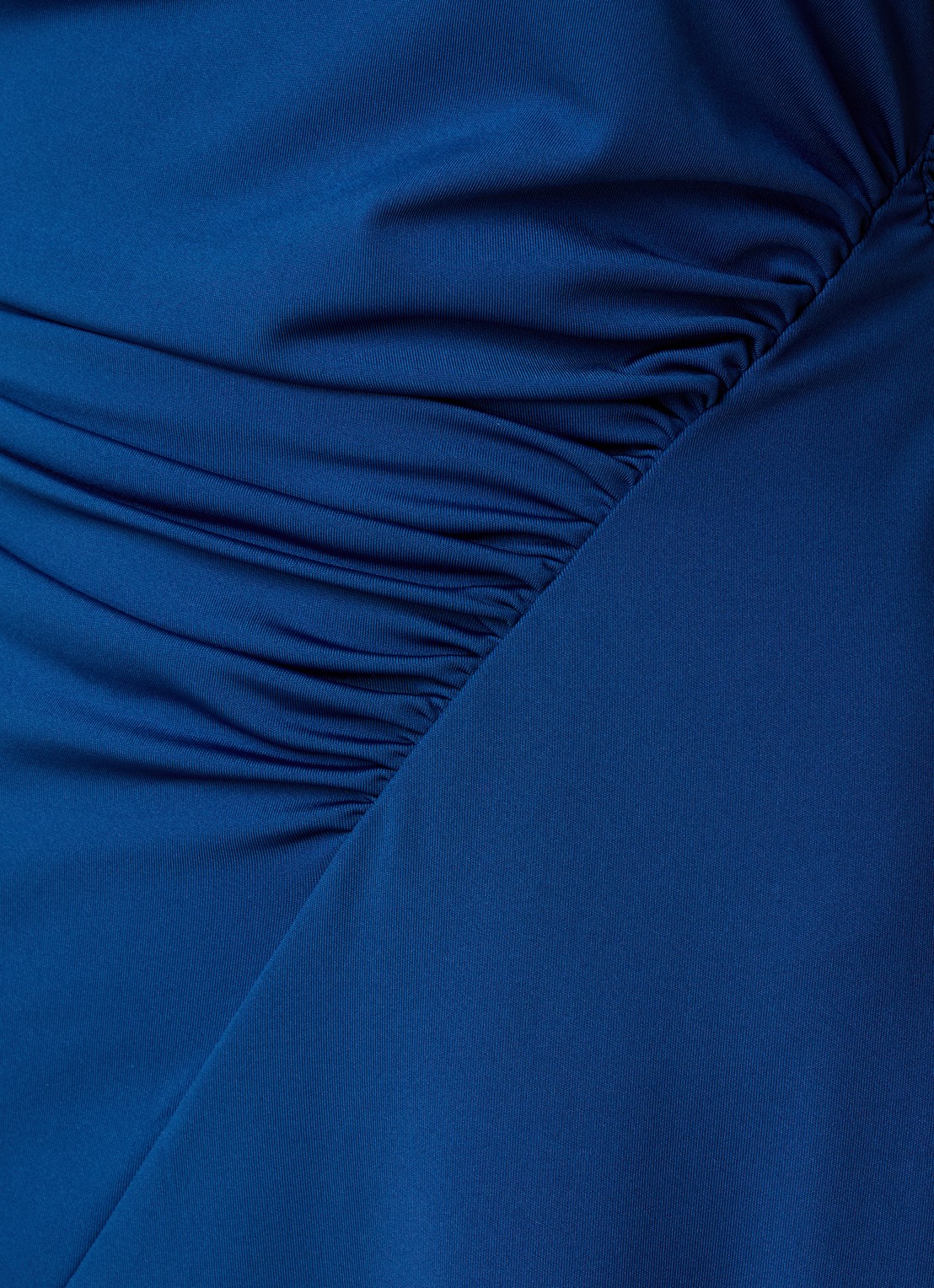 Victoria Beckham Midi jurk met asymmetrische zoom en ruches - detail 4 blauw