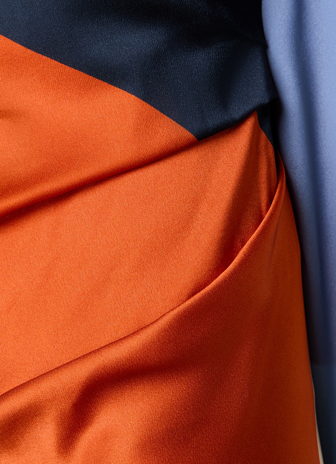 Victoria Beckham Midi jurk met grafische print - detail 2 staalblauw