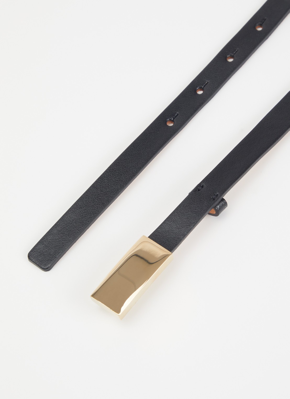Victoria Beckham Portofino Mirror riem van kalfsleer - detail zwart