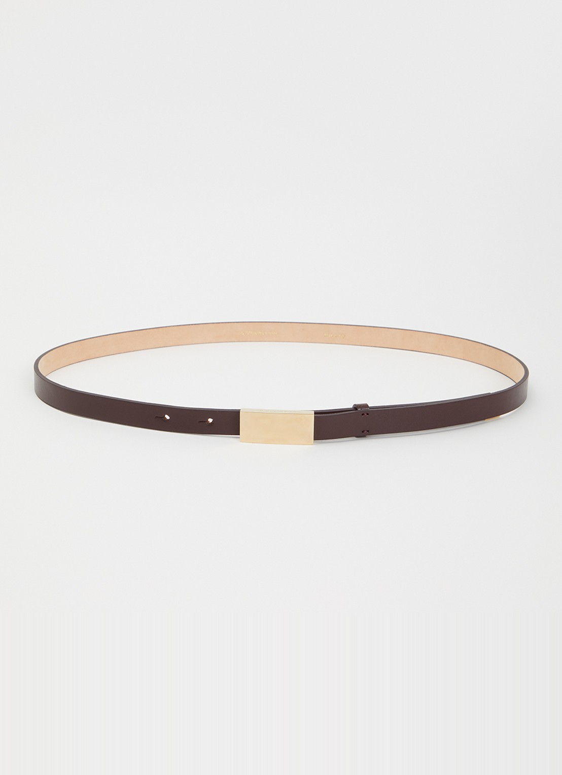 Victoria Beckham Portofino Mirror riem van kalfsleer - voorkant 2 kastanjebruin