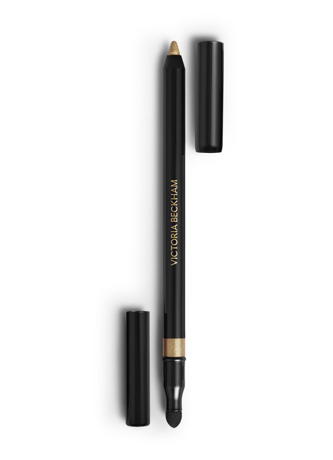 Victoria Beckham Satin Kajal Liner - oogpotlood - voorkant 3 gold lamé