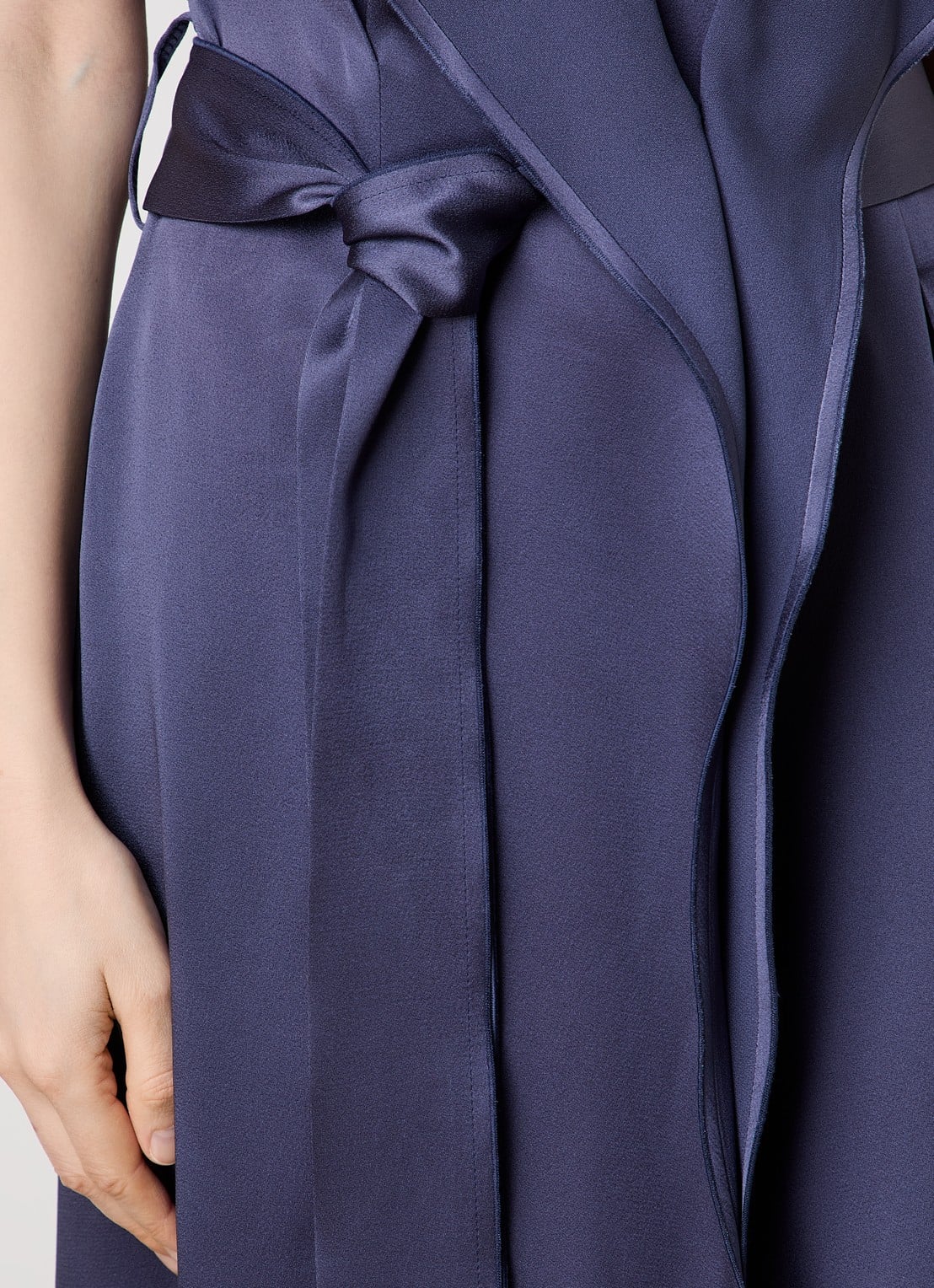 Victoria Beckham Sybil midi blazerjurk met steekzakken - detail 4 staalblauw