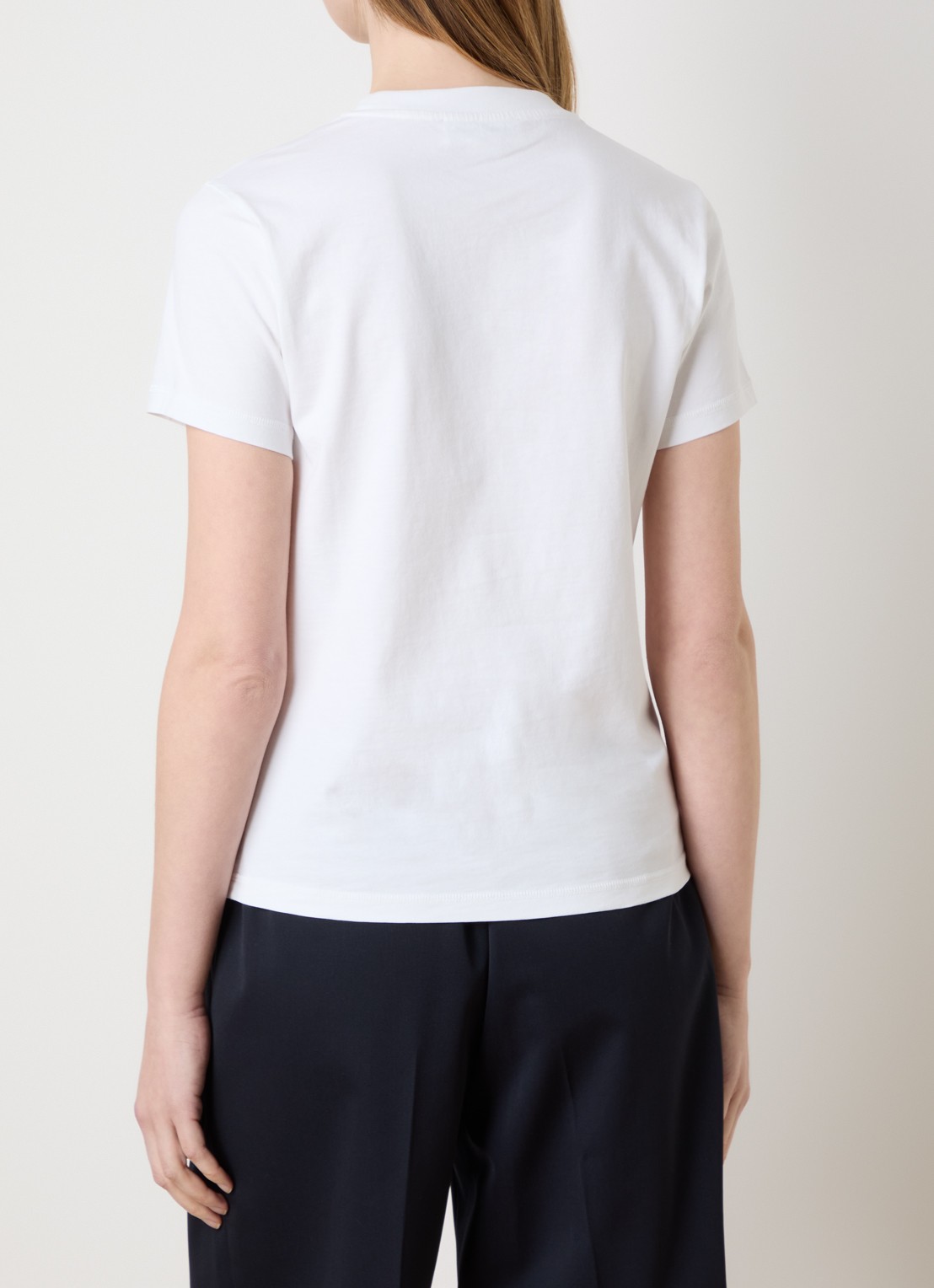 Victoria Beckham T-shirt met logo  - achterkant wit