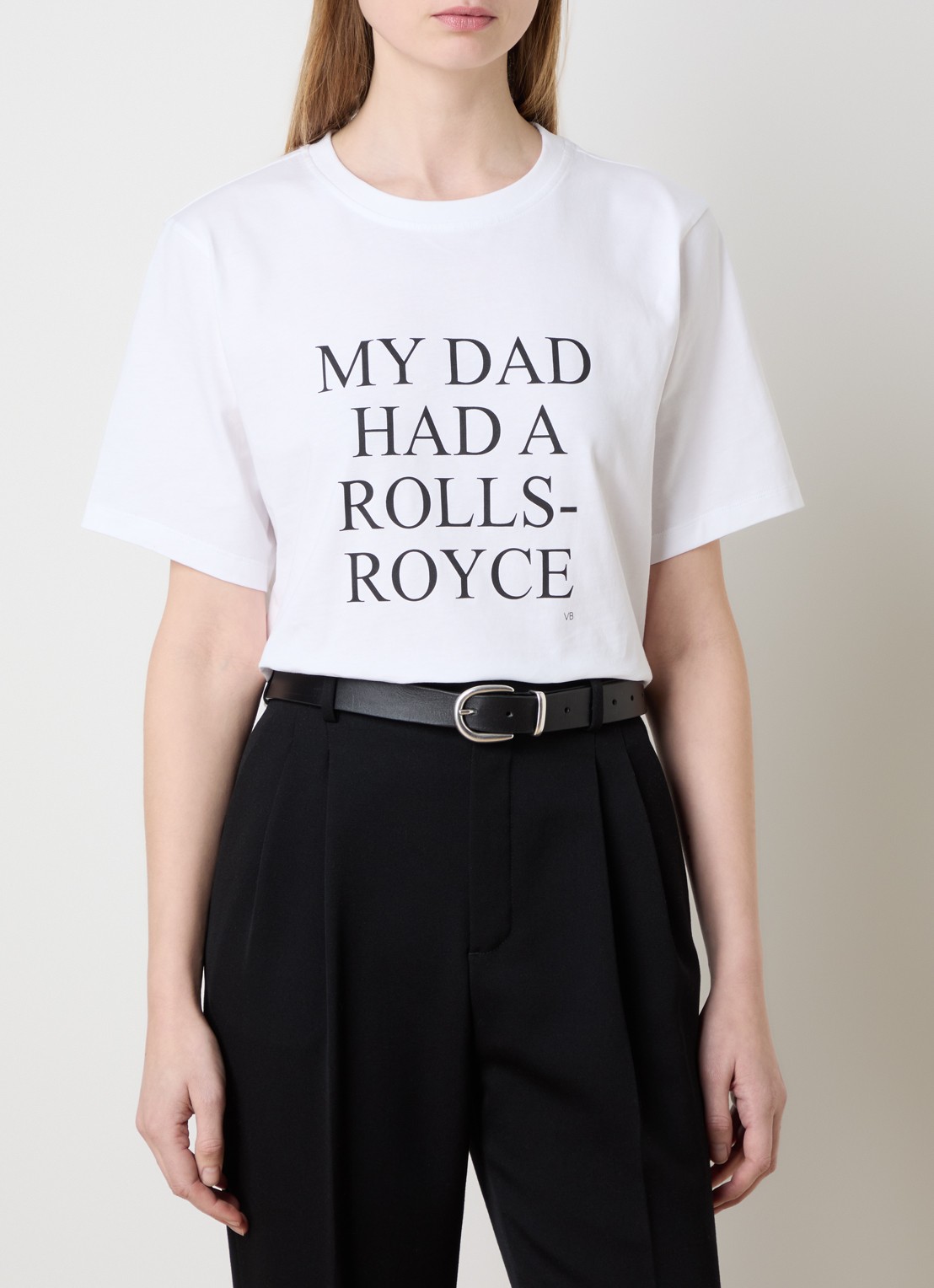 Victoria Beckham T-shirt met print  - detail wit