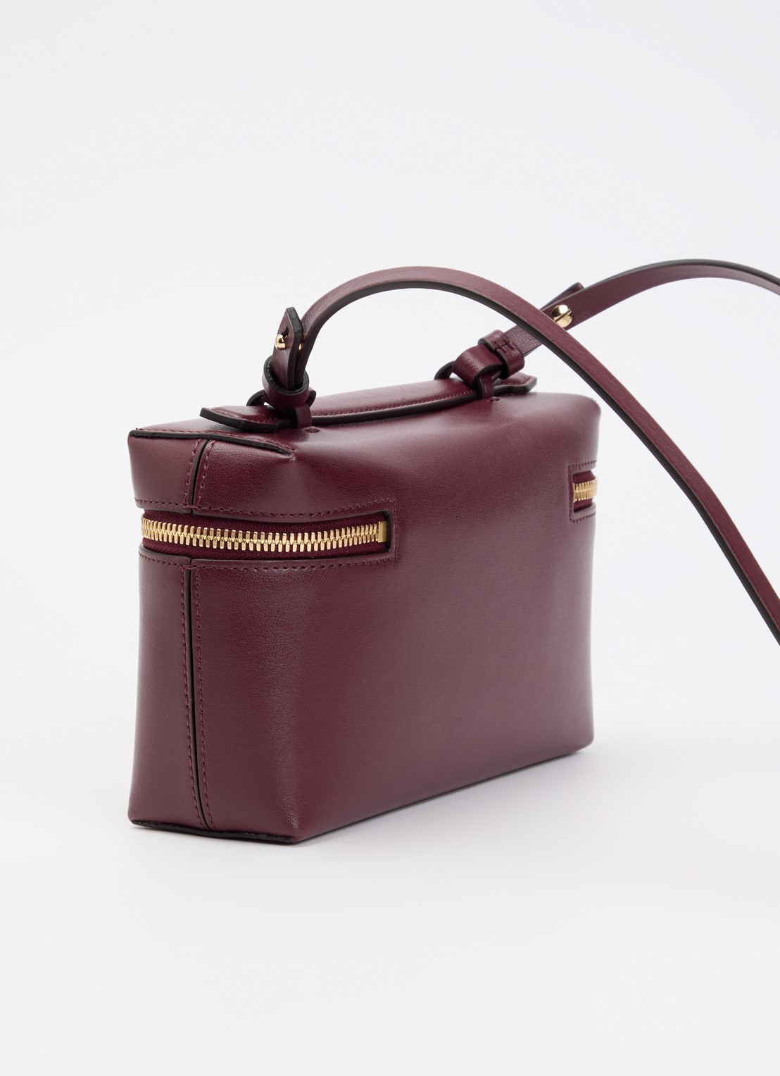 Victoria Beckham Vanity crossbody tas van leer  - achterkant 5 bordeauxrood
