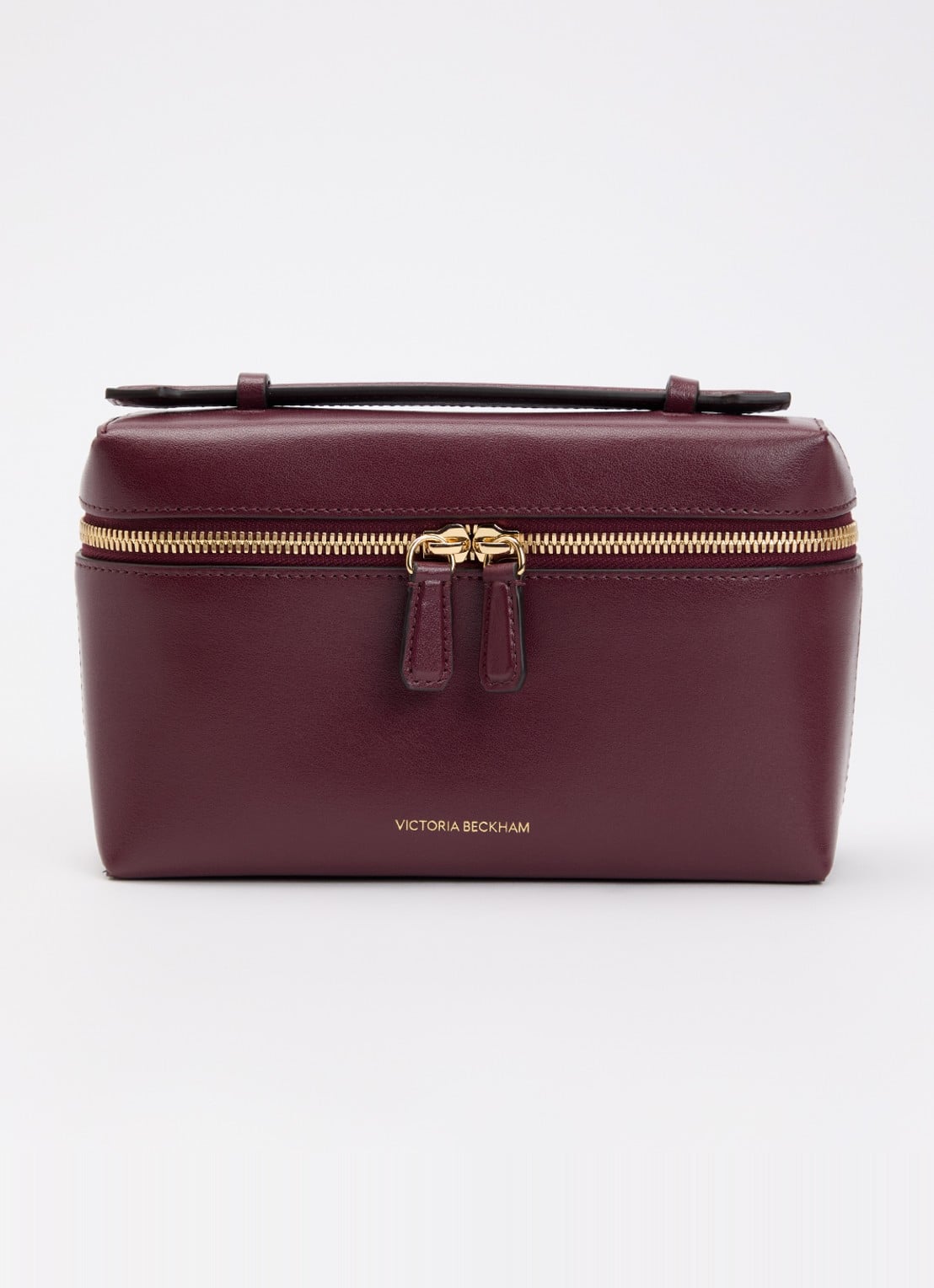 Victoria Beckham Vanity crossbody tas van leer  - voorkant 4 bordeauxrood