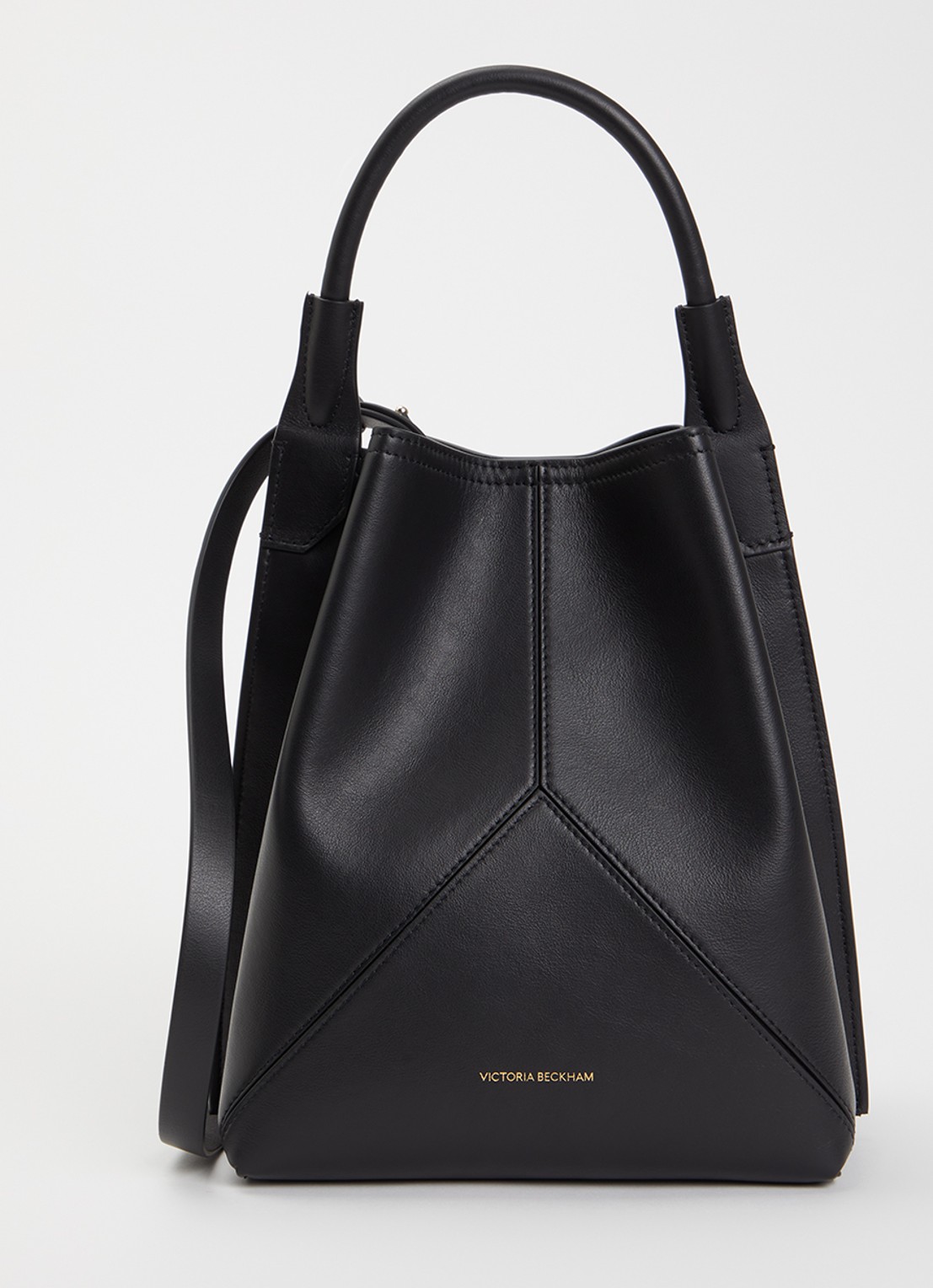Victoria Beckham Victoria handtas van kalfsleer met afneembare schouderriem - voorkant 2 zwart
