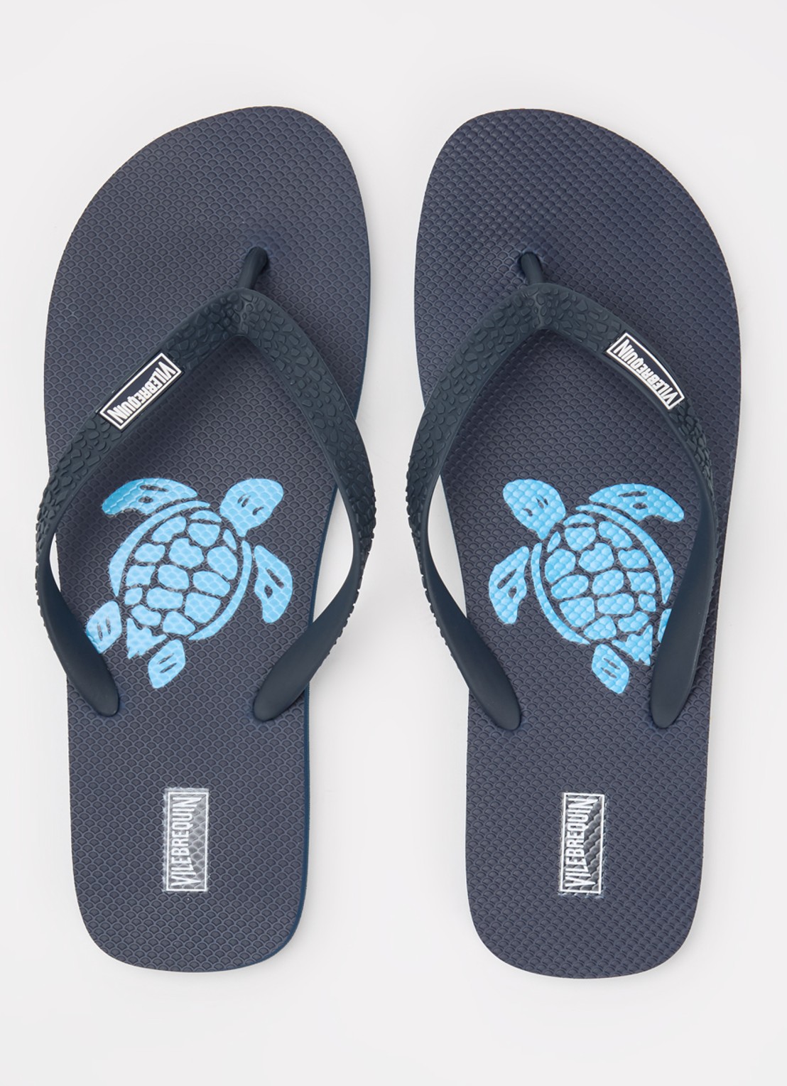 Vilebrequin Copp slipper met logo - detail 2 donkerblauw