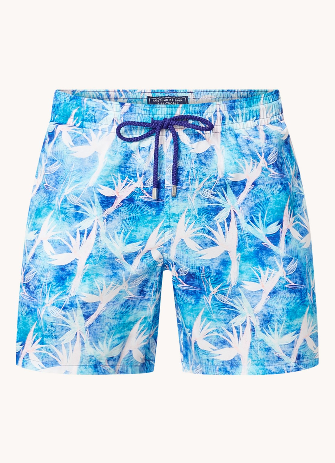 Vilebrequin Mahina zwemshorts met print en steekzakken - voorkant 2 blauw