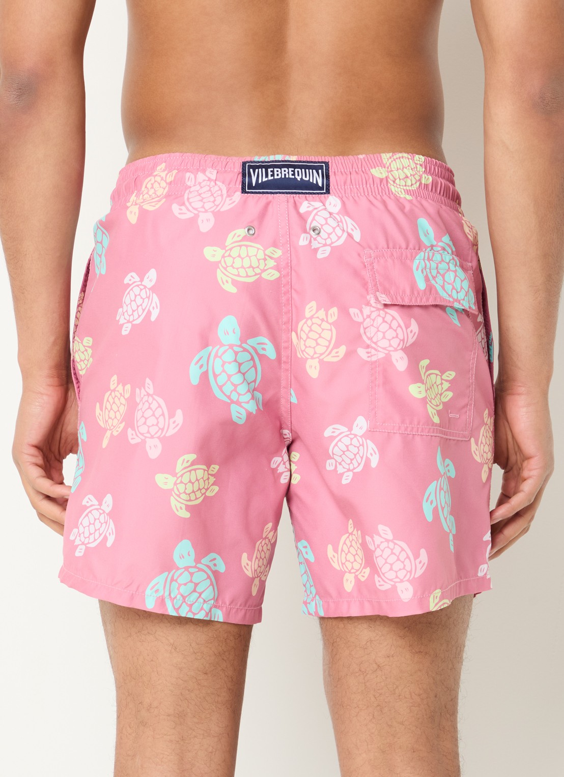 Vilebrequin Moorea zwemshorts met print - achterkant 4 roze