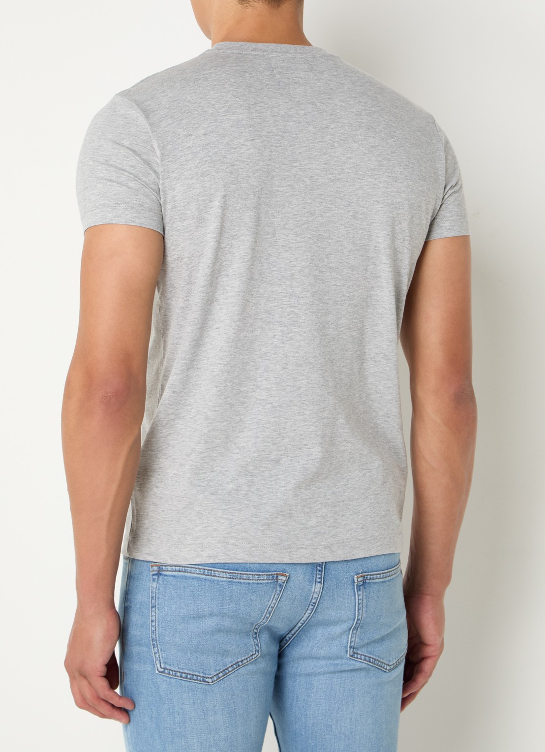 Vilebrequin Portisol T-shirt met gemêleerd dessin en logoprint - achterkant grijsmele