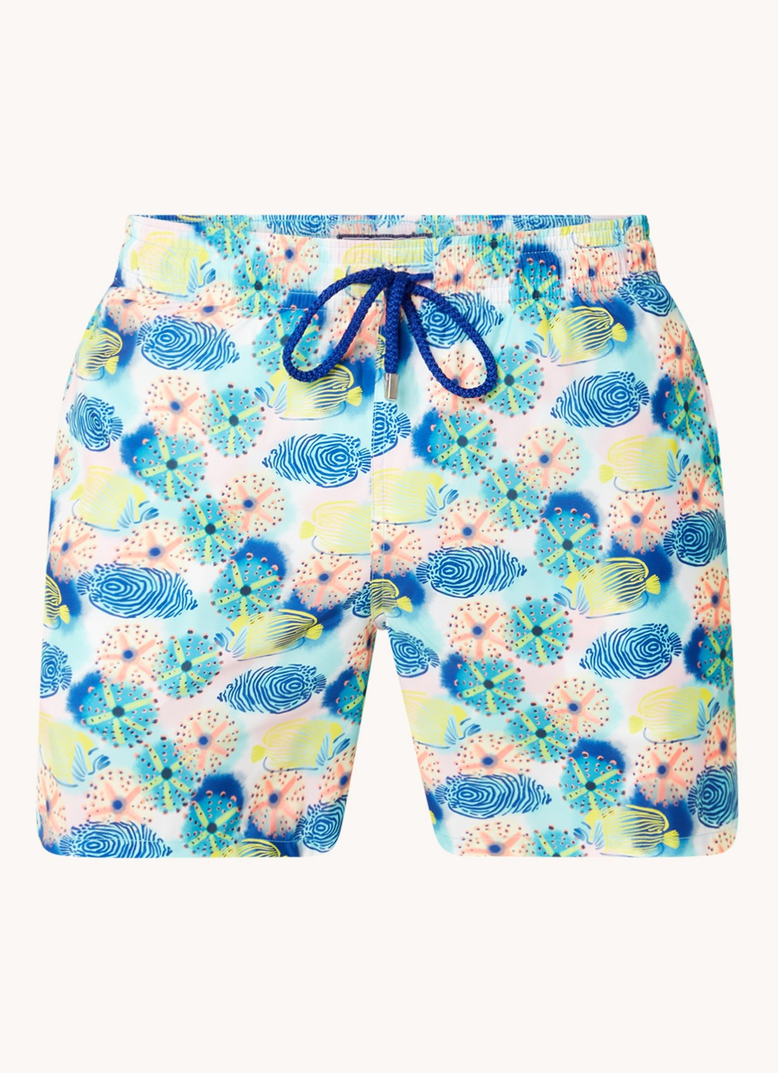 Vilebrequin Zwemshorts met steekzakken en print  - voorkant 2 blauw