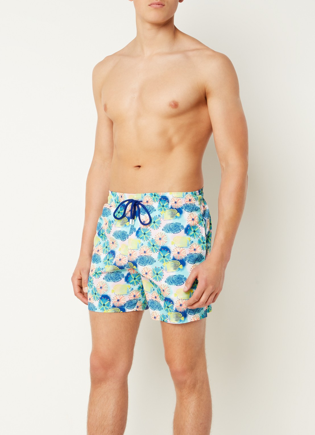 Vilebrequin Zwemshorts met steekzakken en print  - voorkant 3 blauw