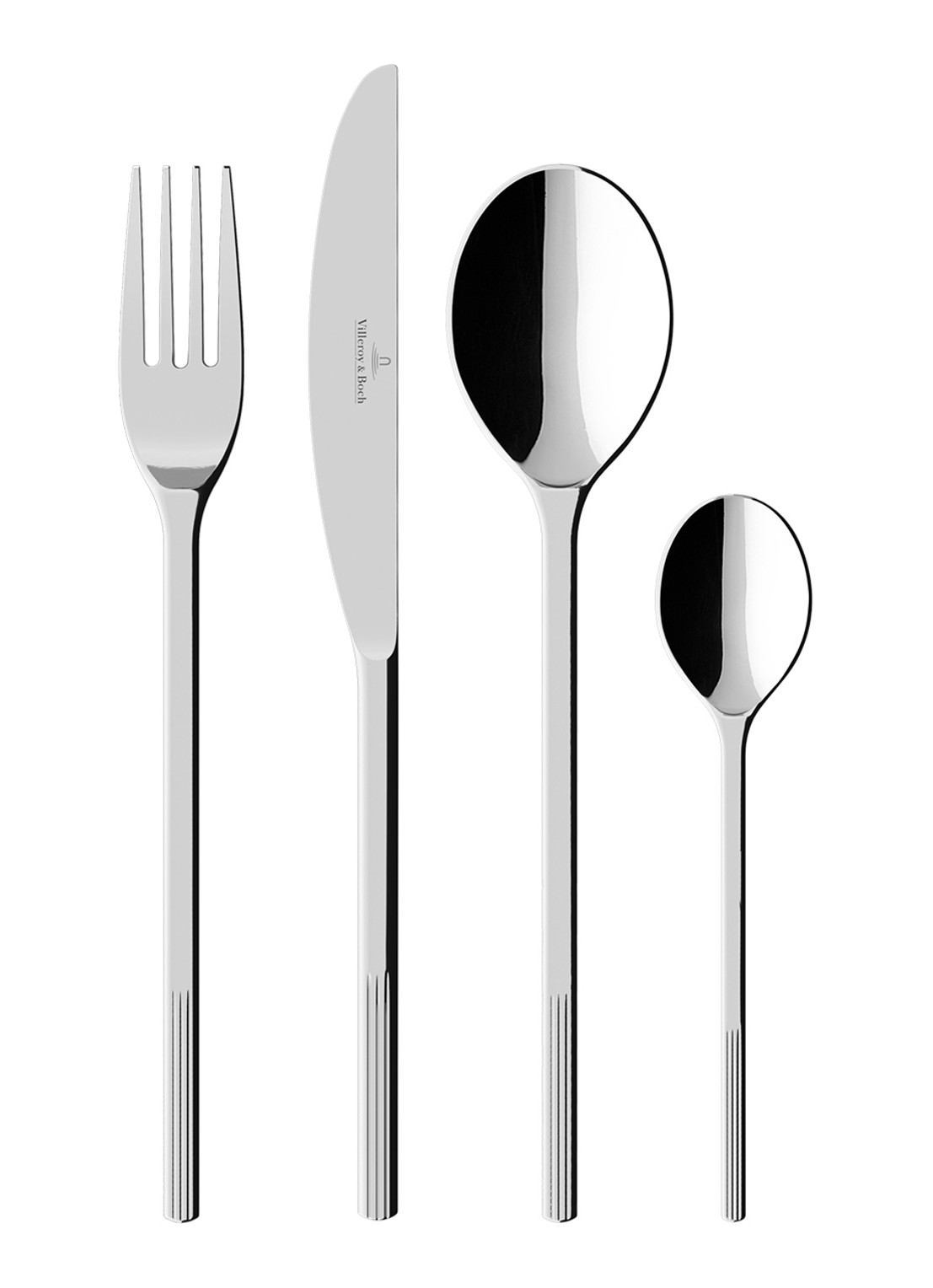 Villeroy & Boch Afina bestekset 24-delig - voorkant zilver