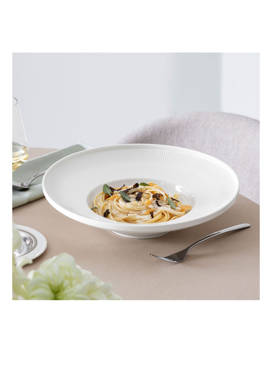 Villeroy & Boch Afina diep bord 29 cm - voorkant 2 gebroken wit