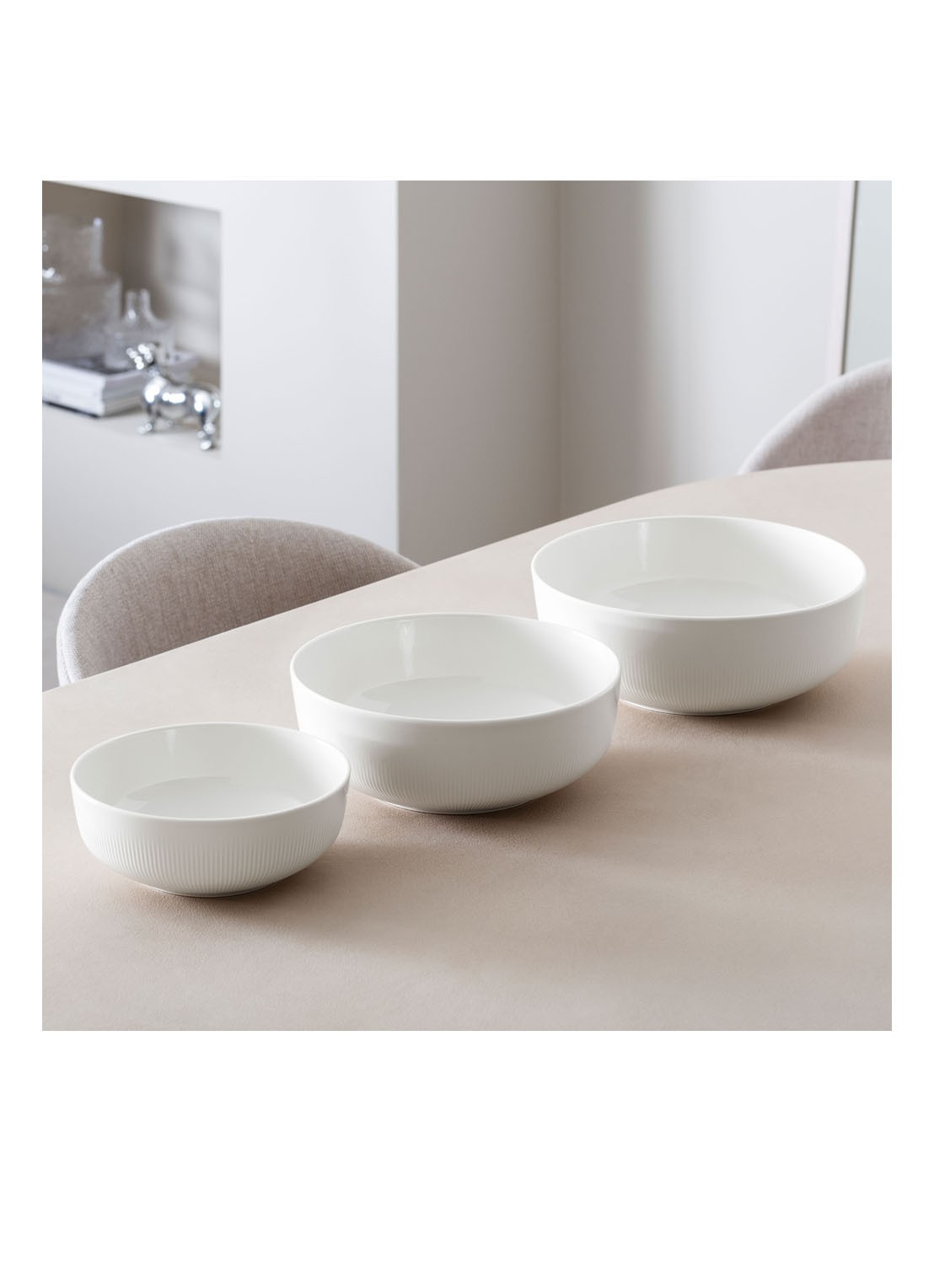 Villeroy & Boch Afina saladeschaal 24 cm - voorkant 3 gebroken wit