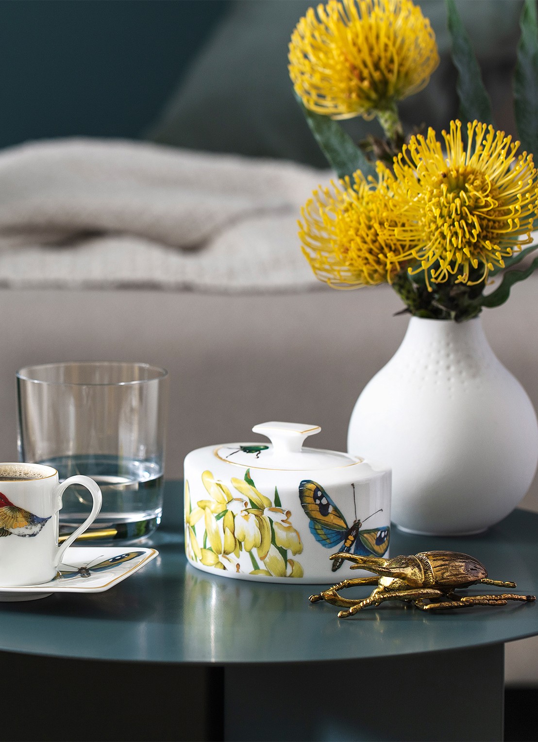 Villeroy & Boch Amazonia suikerpot 0,33 liter - achterkant geel