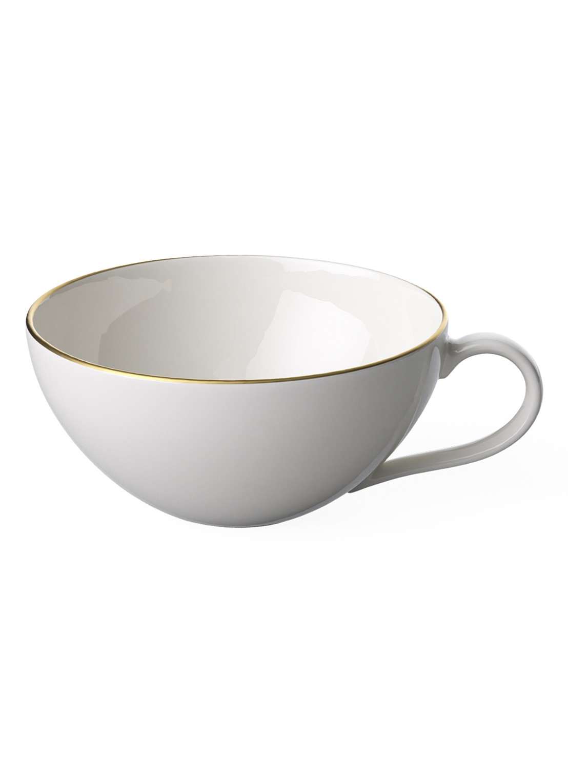 Villeroy & Boch Anmut Gold theekopje 20 cl - voorkant gebroken wit