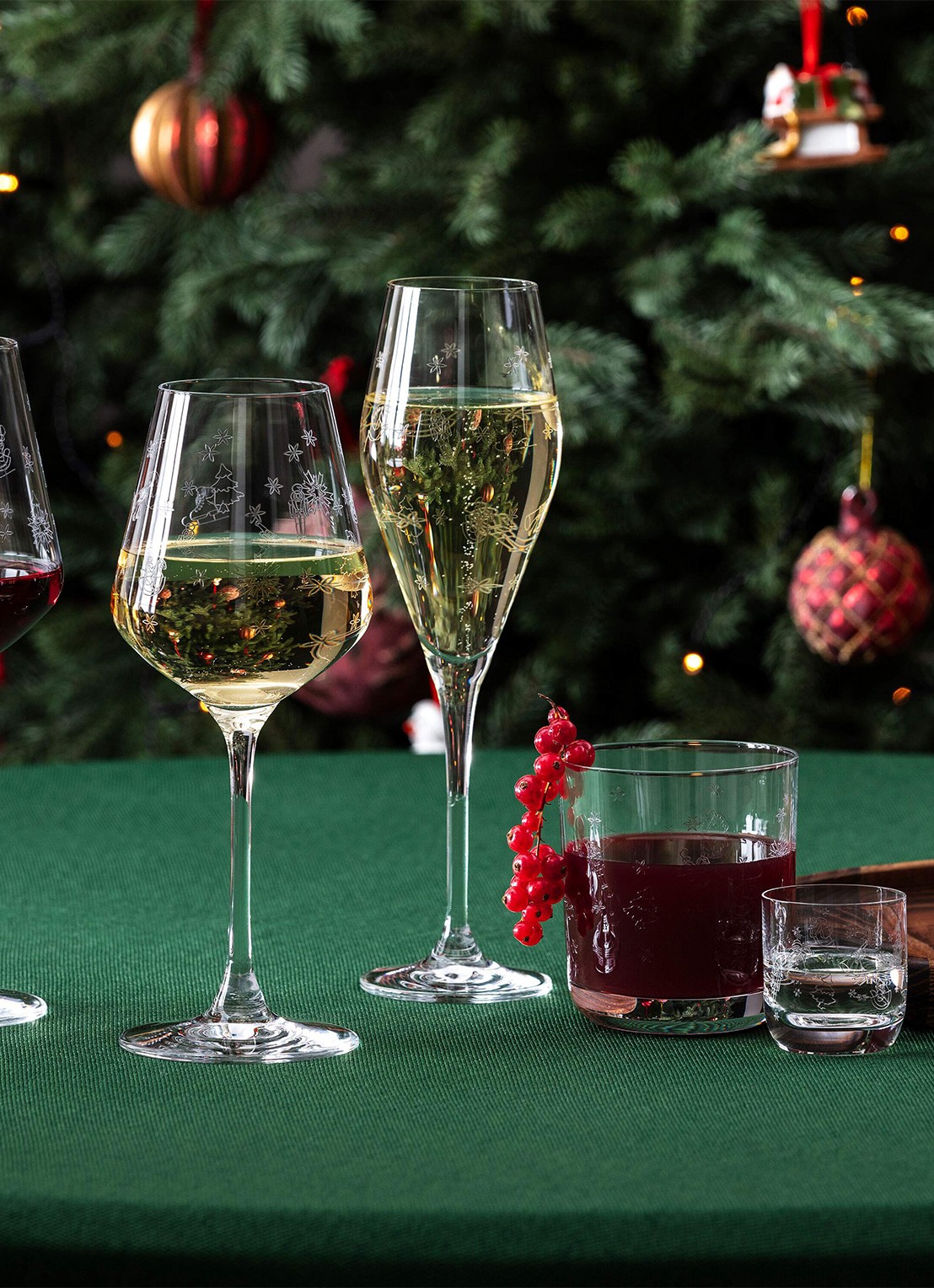 Villeroy & Boch Annual Christmas shotglas set van 4 - achterkant transparant