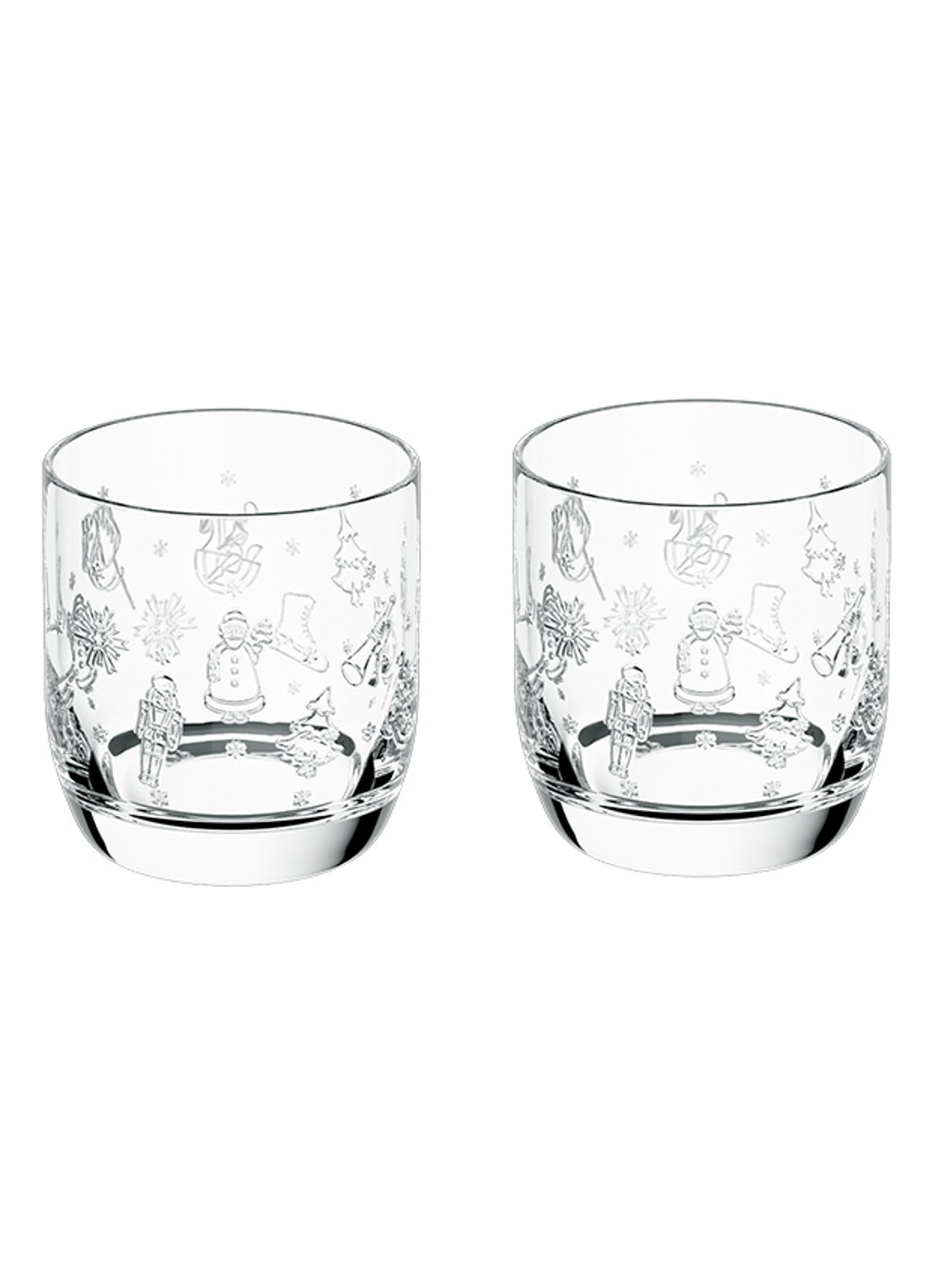 Villeroy & Boch Annual Christmas shotglas set van 4 - voorkant 2 transparant