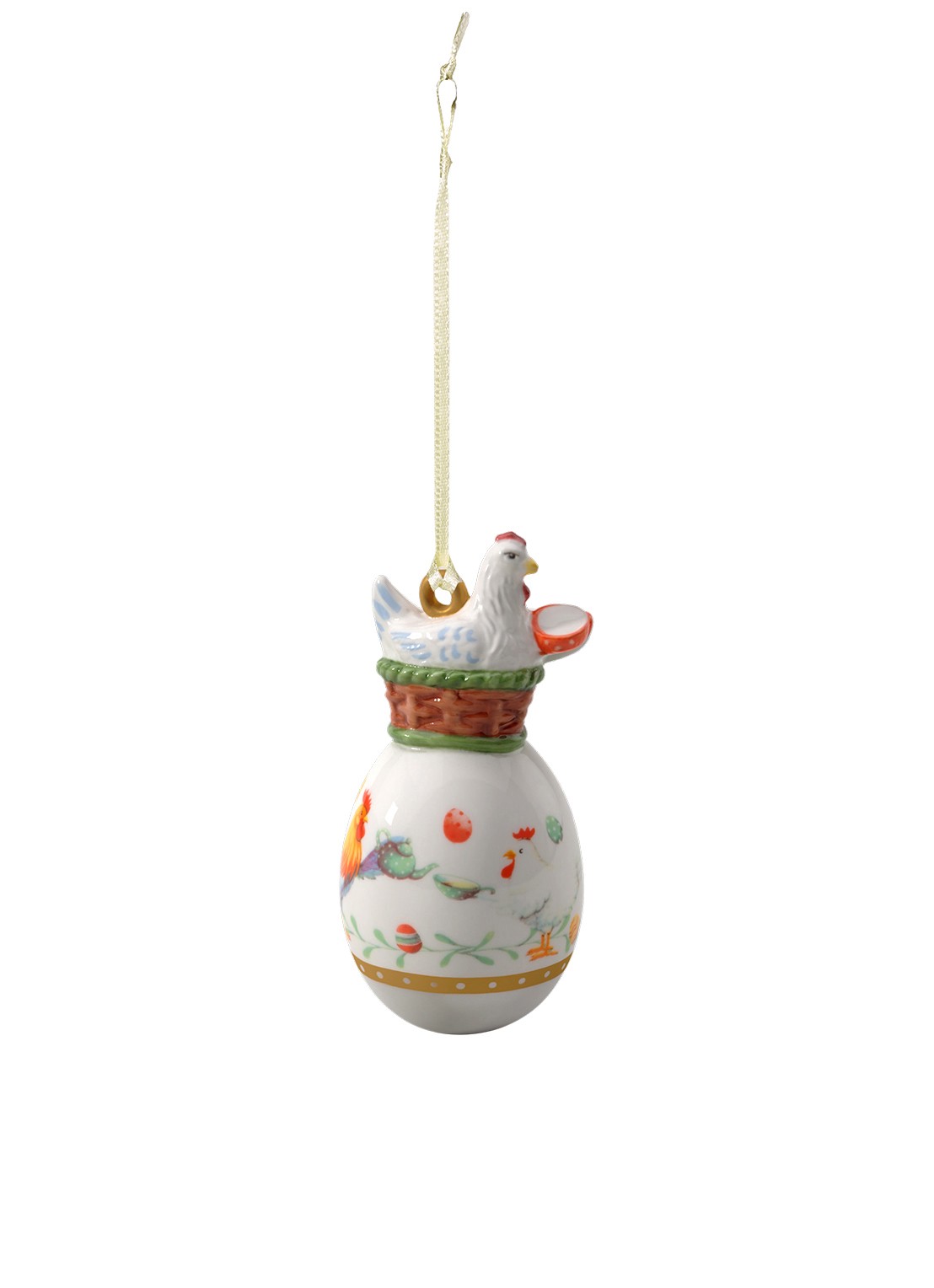 Villeroy & Boch Annual Easter Edition 2026 paashanger 9,5 cm - voorkant 2 gebroken wit