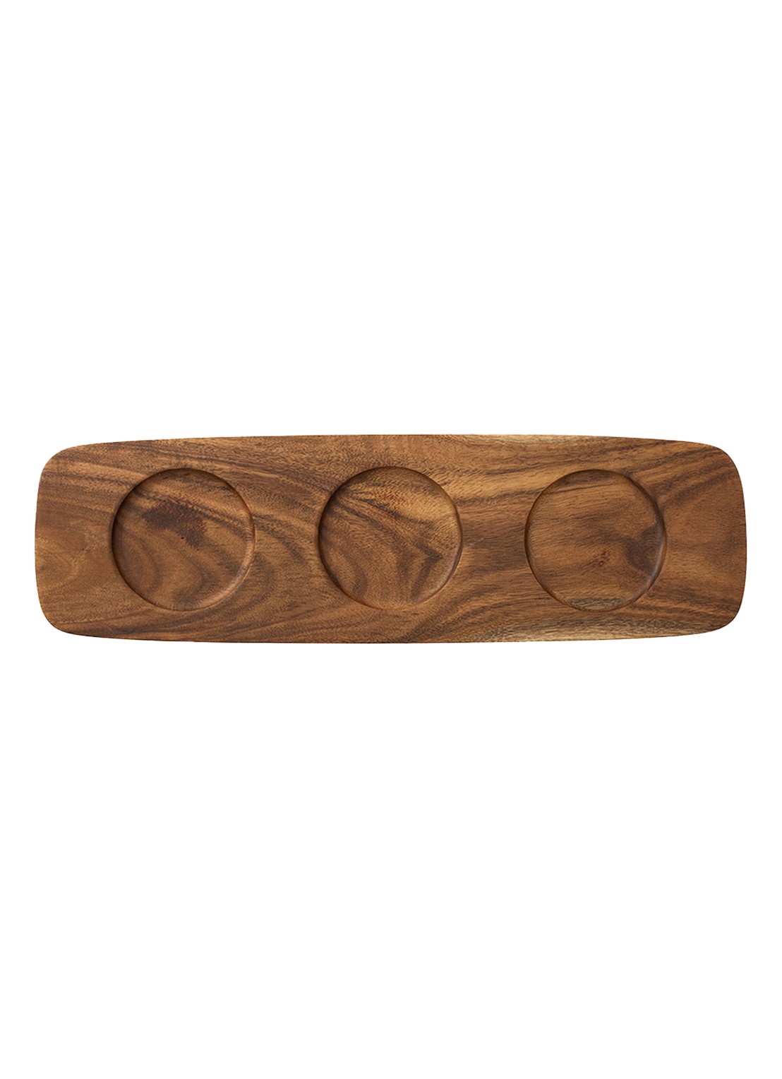 Villeroy & Boch Artesano Original partyschaal van hout 30,5 x 9,5 cm - voorkant bruin