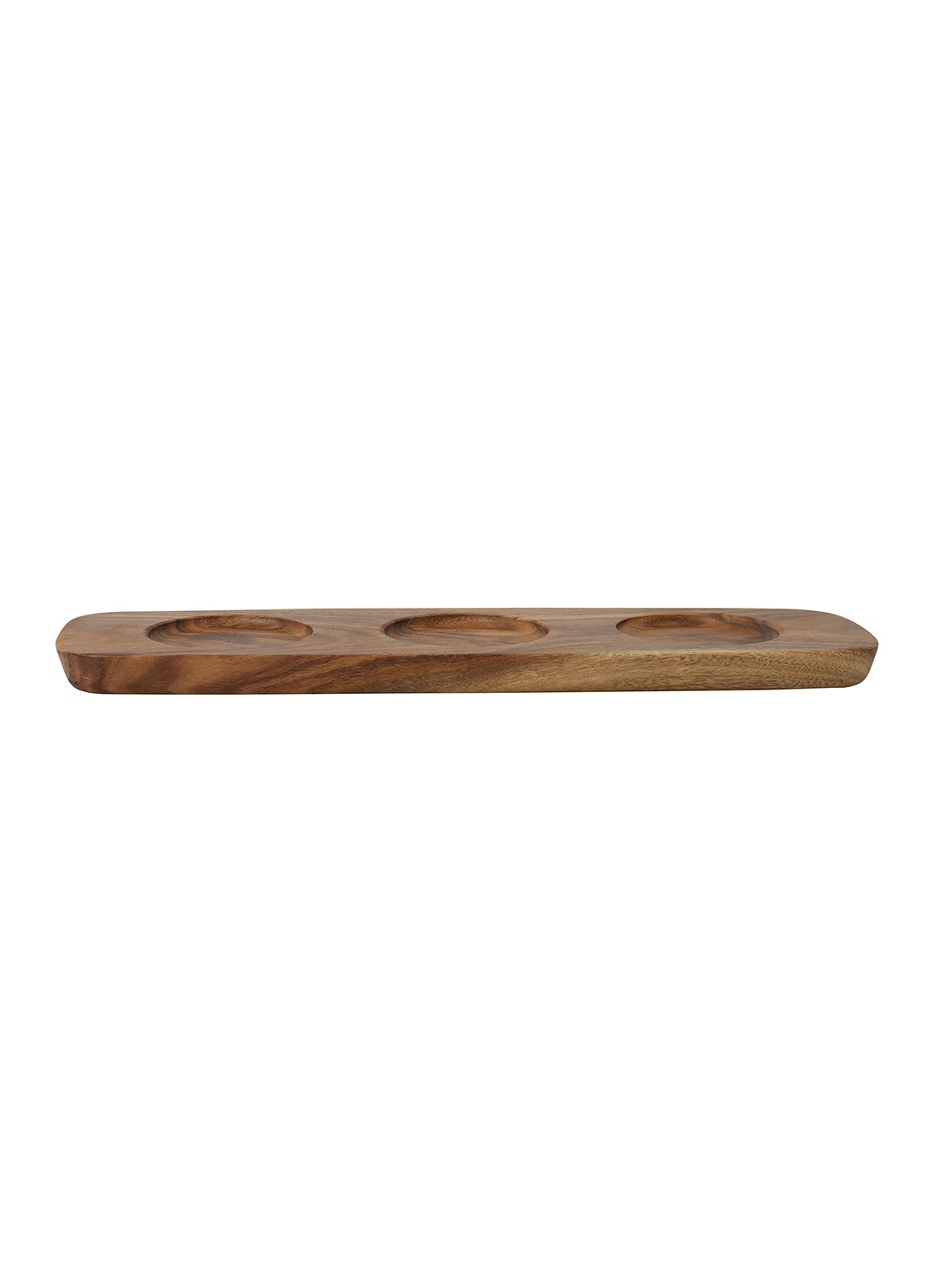 Villeroy & Boch Artesano Original partyschaal van hout 30,5 x 9,5 cm - voorkant 2 bruin