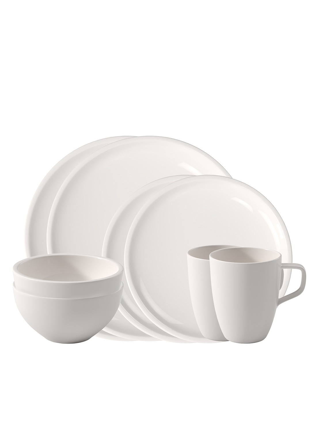 Villeroy & Boch Artesano Original serviesset 8-delig - voorkant 2 gebroken wit