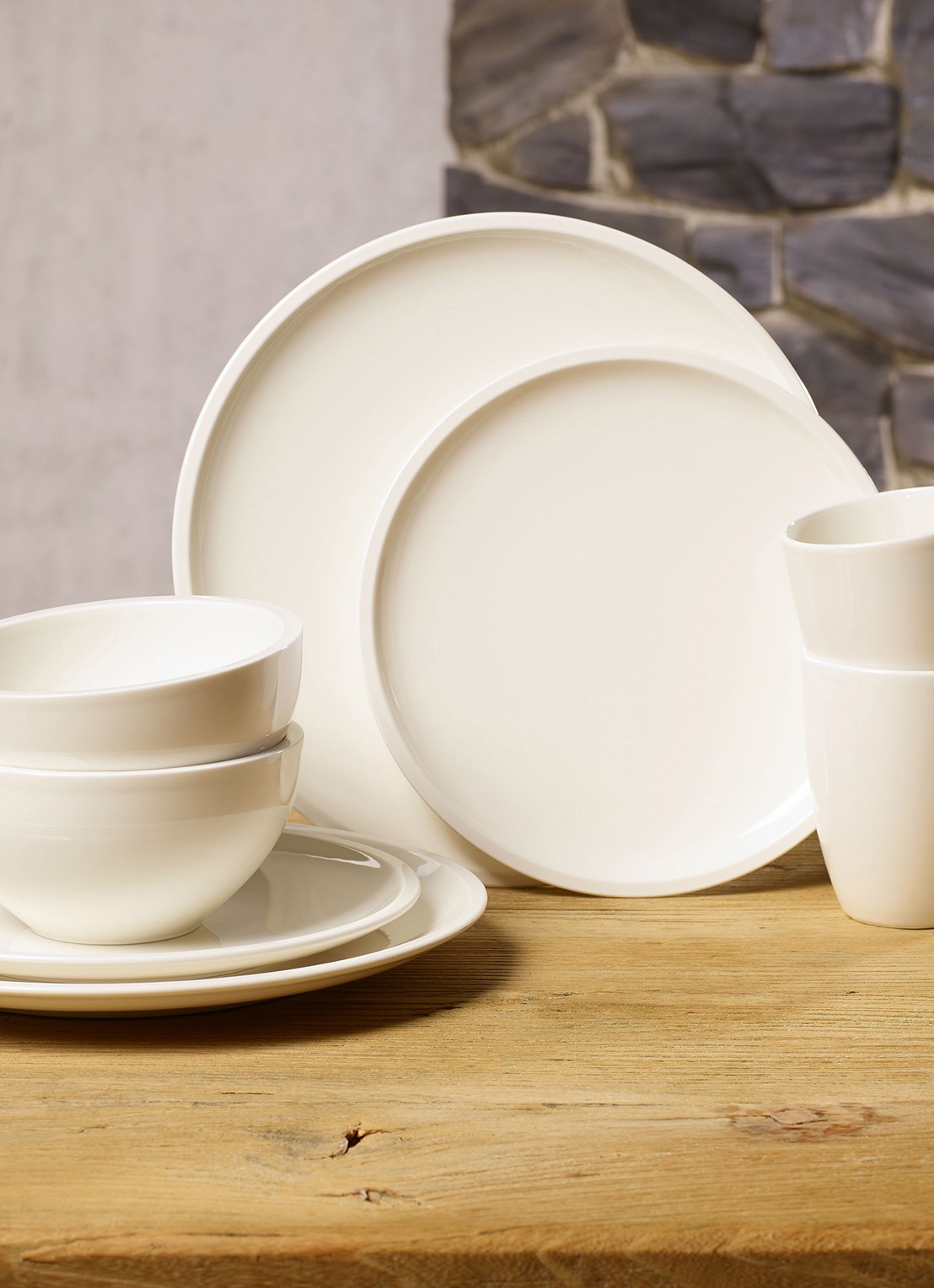 Villeroy & Boch Artesano Original serviesset 8-delig - voorkant 3 gebroken wit